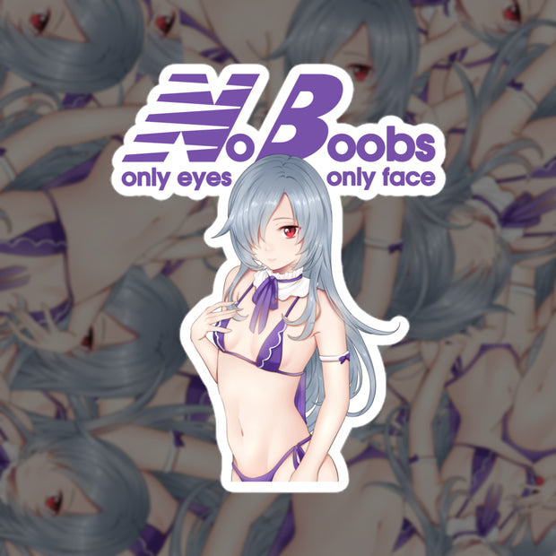 No Boobs Vinyl Sticker