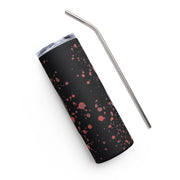 Carved and Splattered Stainless Steel Tumbler