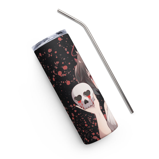 Carved and Splattered Stainless Steel Tumbler