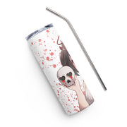 Carved and Splattered Stainless Steel Tumbler