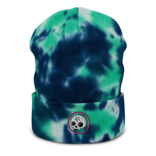 Penta Skull Tie Dye Beanie